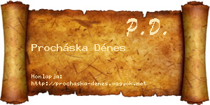 Procháska Dénes névjegykártya